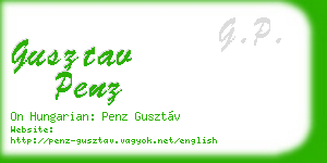 gusztav penz business card